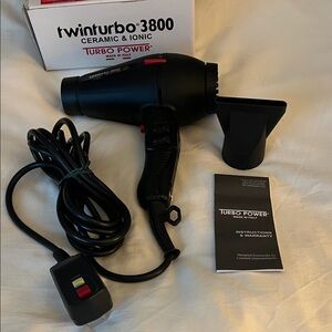 TURBO POWER twinturbo 3800 ceramic & ionic blow dryer